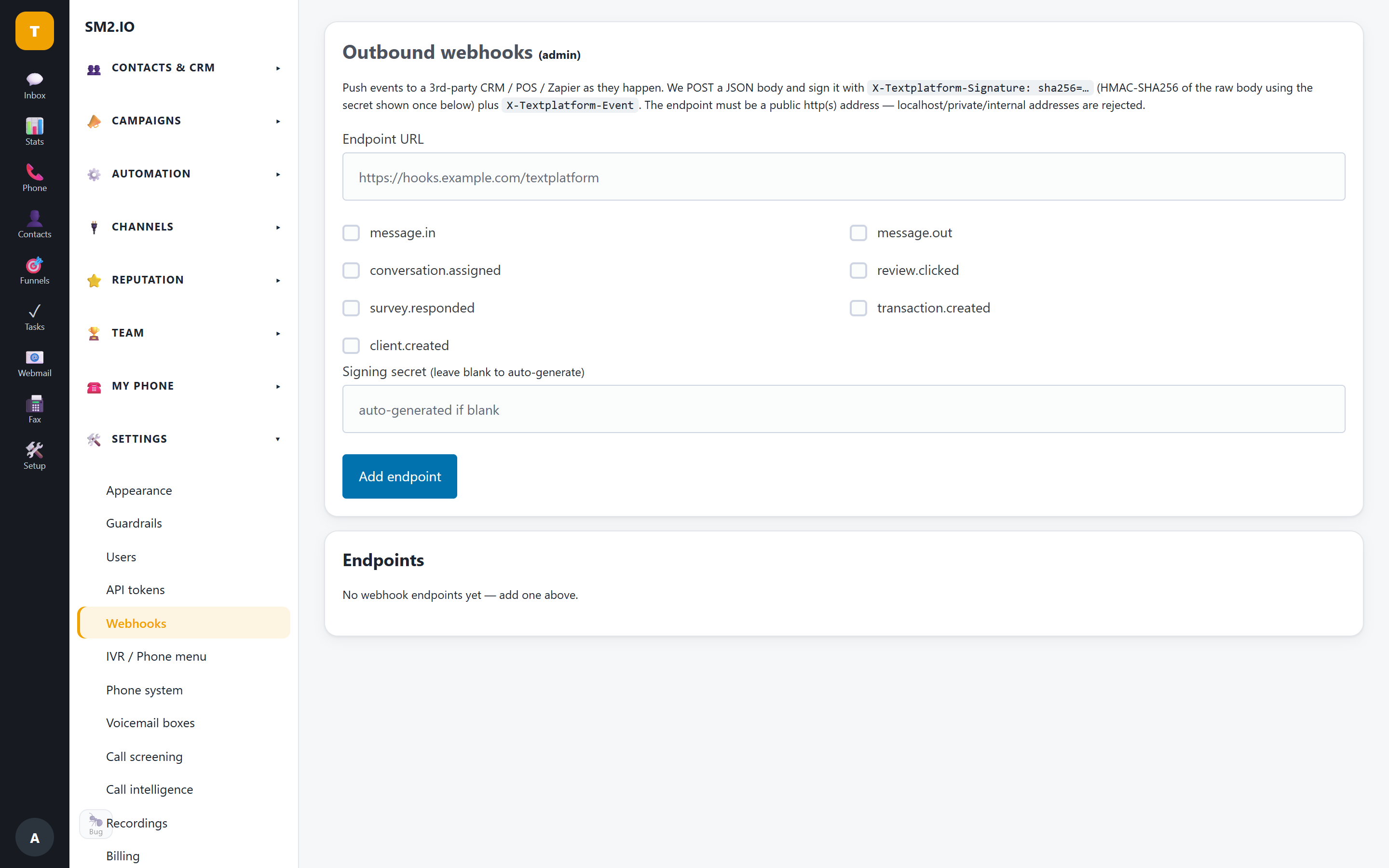 Integrations & developer platform — SM2.IO: connect commerce, reviews, scheduling & more Integrations & developer platform — SM2.IO: connect commerce, reviews, scheduling & more