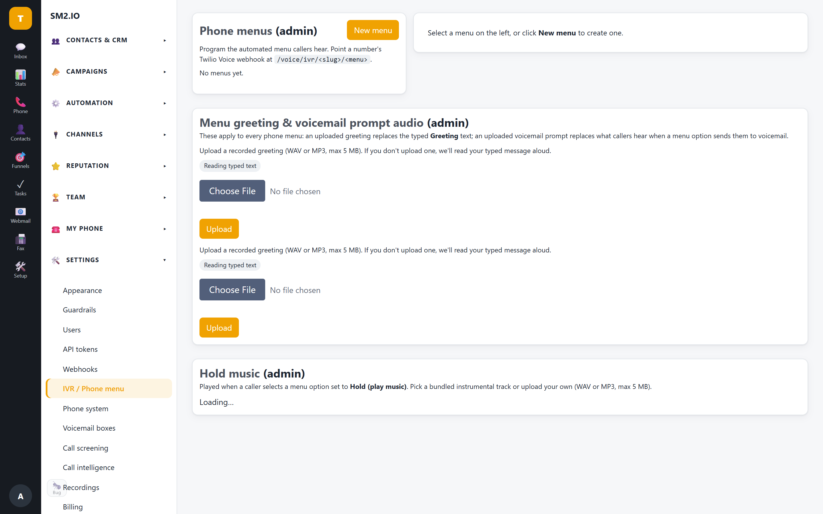 IVR phone-menu builder — SM2.IO IVR phone-menu builder — SM2.IO
