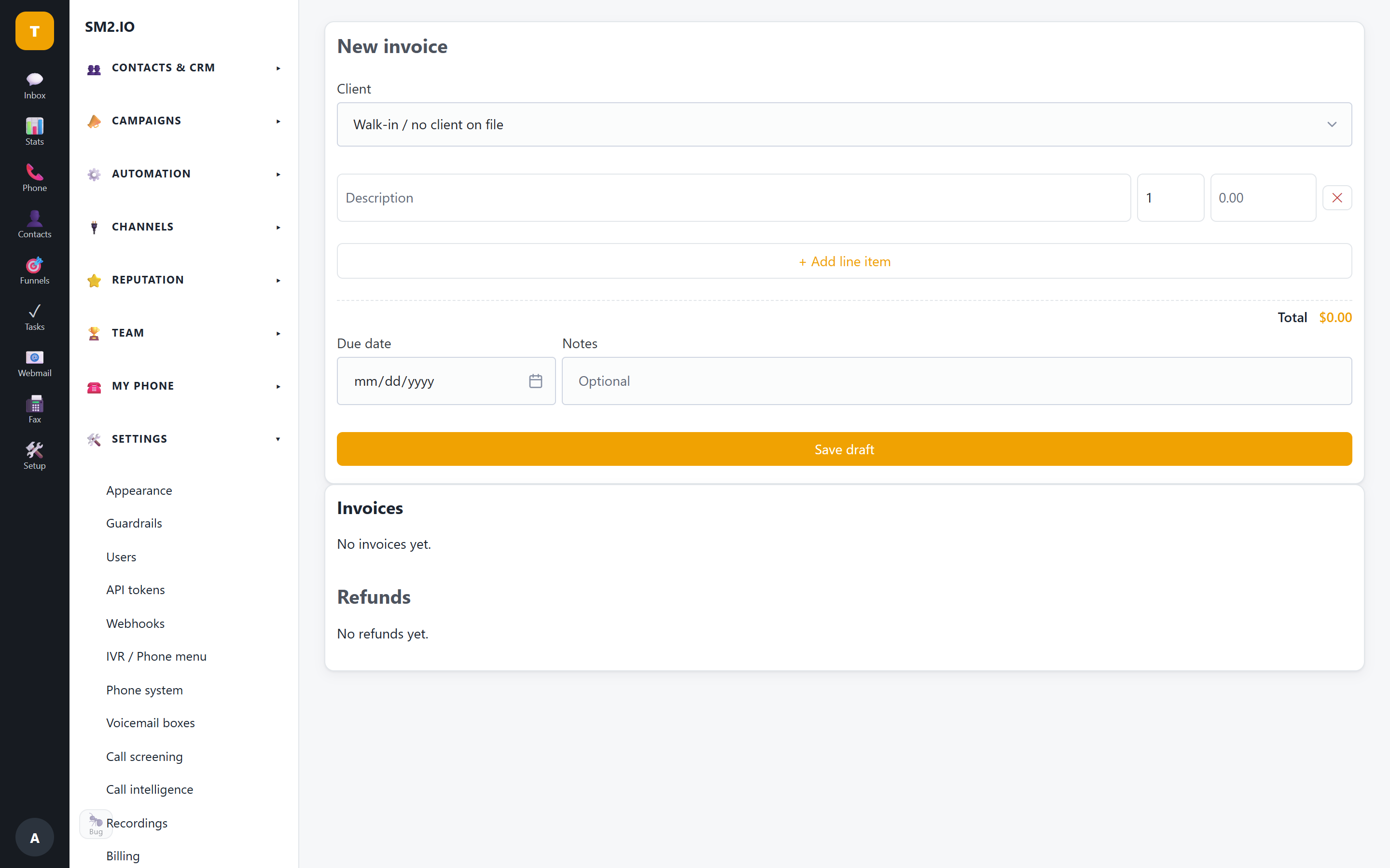 Text-to-pay link and invoice ledger — SM2.IO Text-to-pay link and invoice ledger — SM2.IO