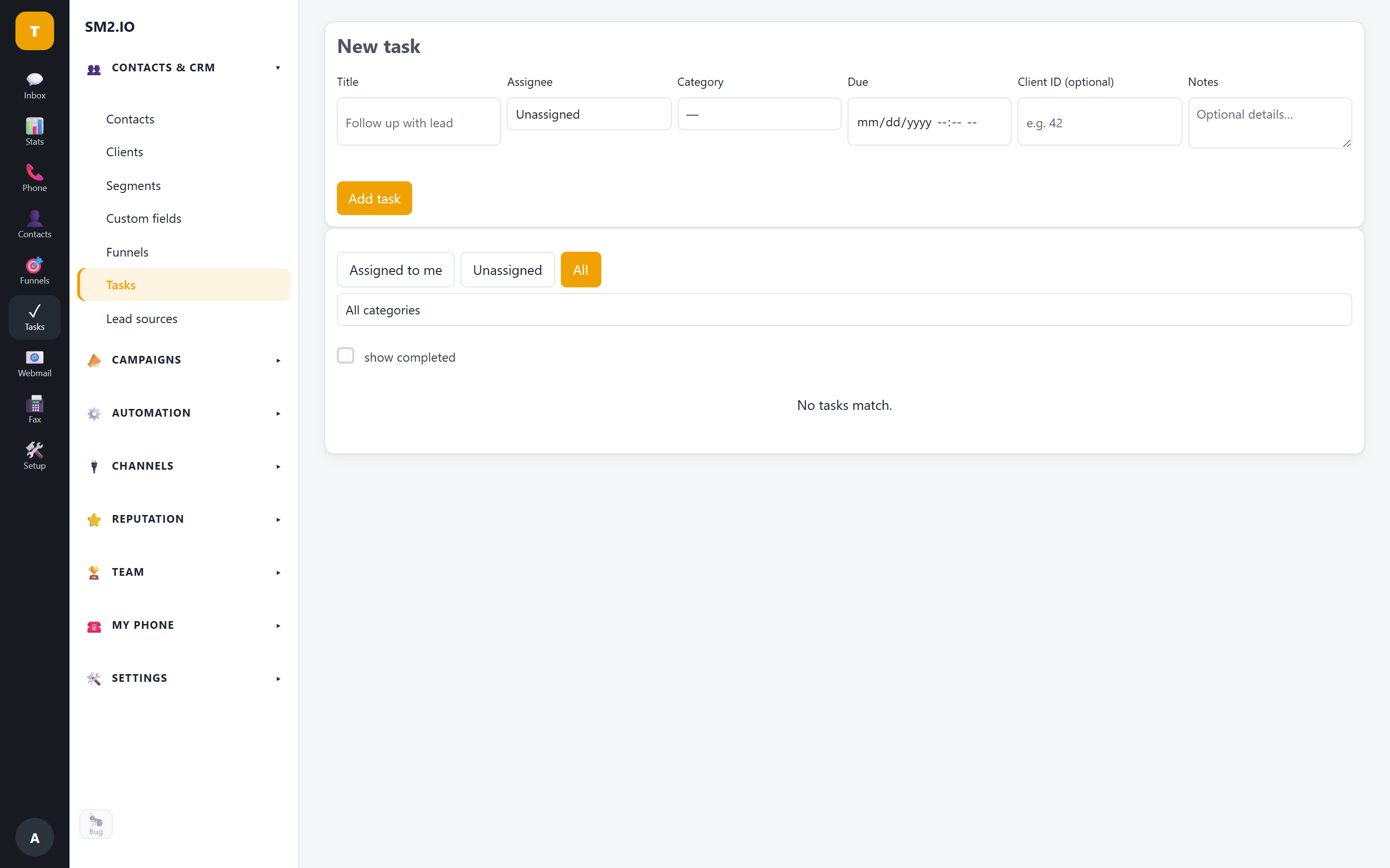 Tasks — SM2.IO Tasks — SM2.IO